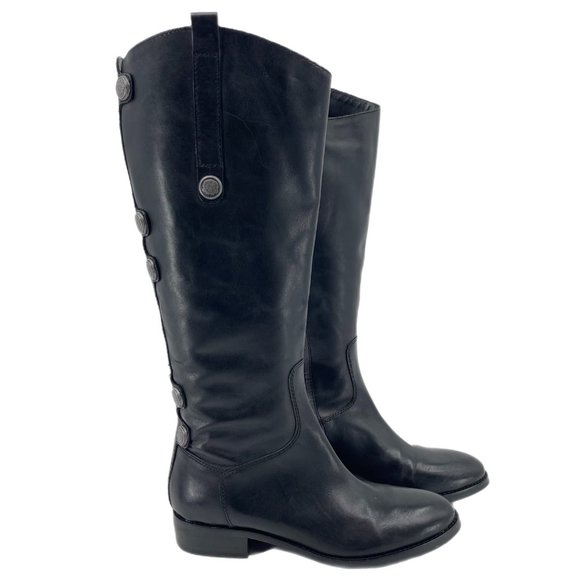 Arturo Chiang Shoes - Arturo Chiang Black Silver Leather Heeled Boots | Almond Toe & Zip Closure